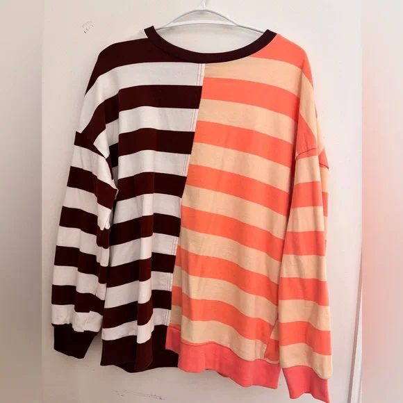 Striped Colorblock Sweater - Picture 1 of 2